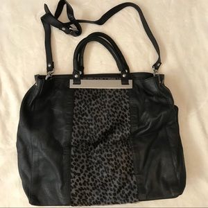 Alberta Di Canio Leopard Leather Purse